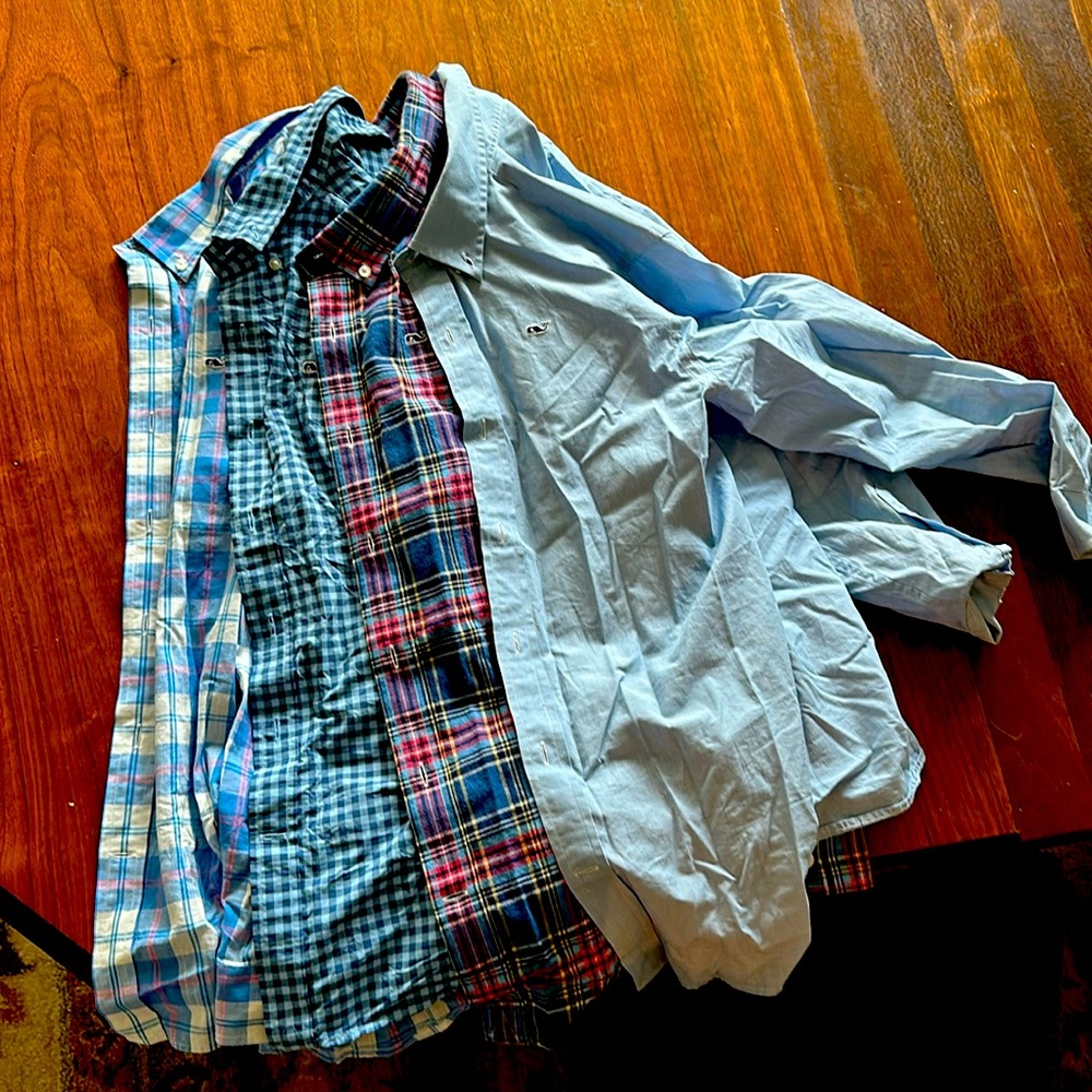 4-Vineyard Vines boys whale shirts